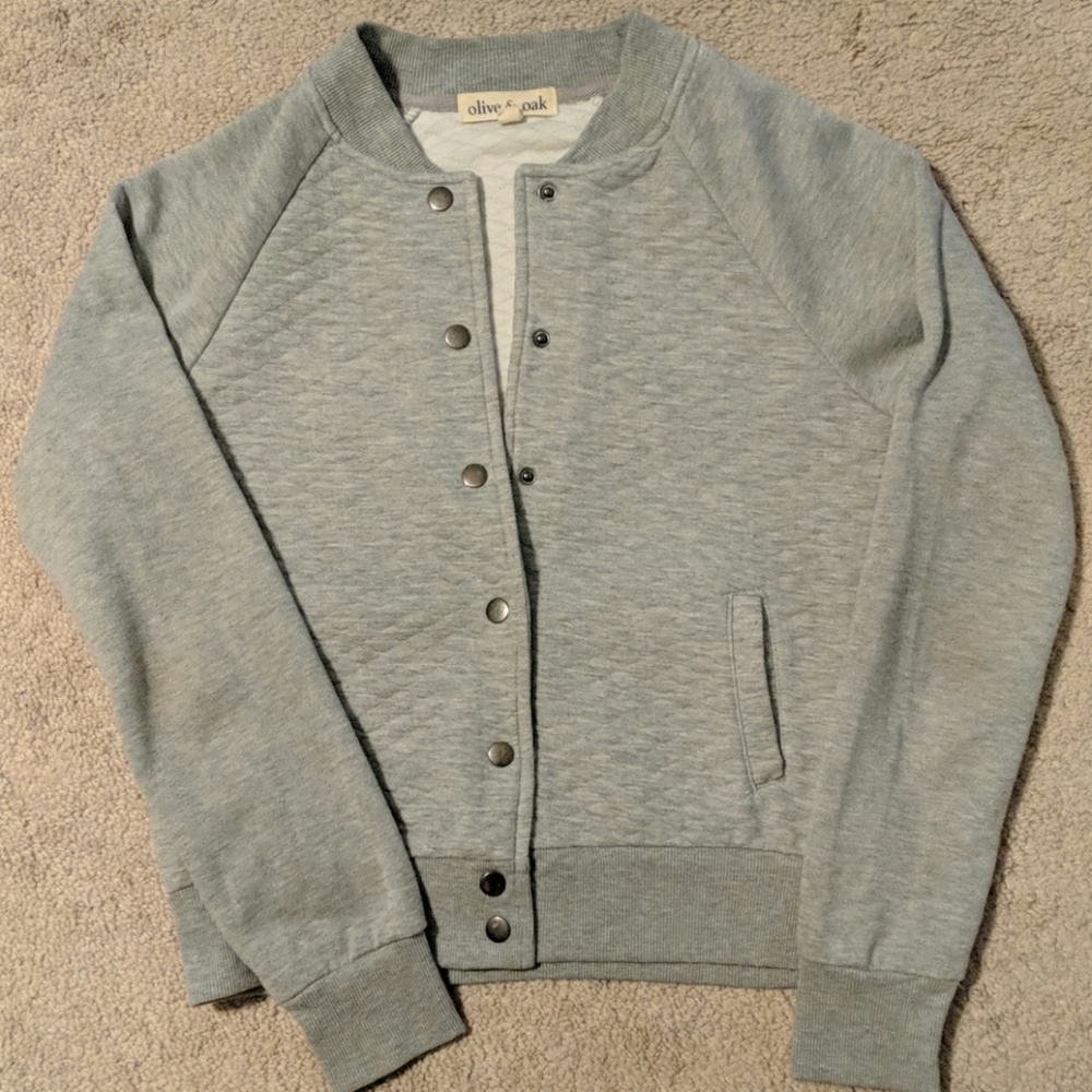 Olive & Oak Button Sweatshirt
